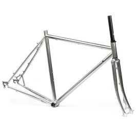 *SURLY* straggler 700C frame&fork set (mach silver) - BLUE LUG