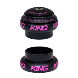CHRIS KING* nothreadset 1 1/8 inch (two tone black punch