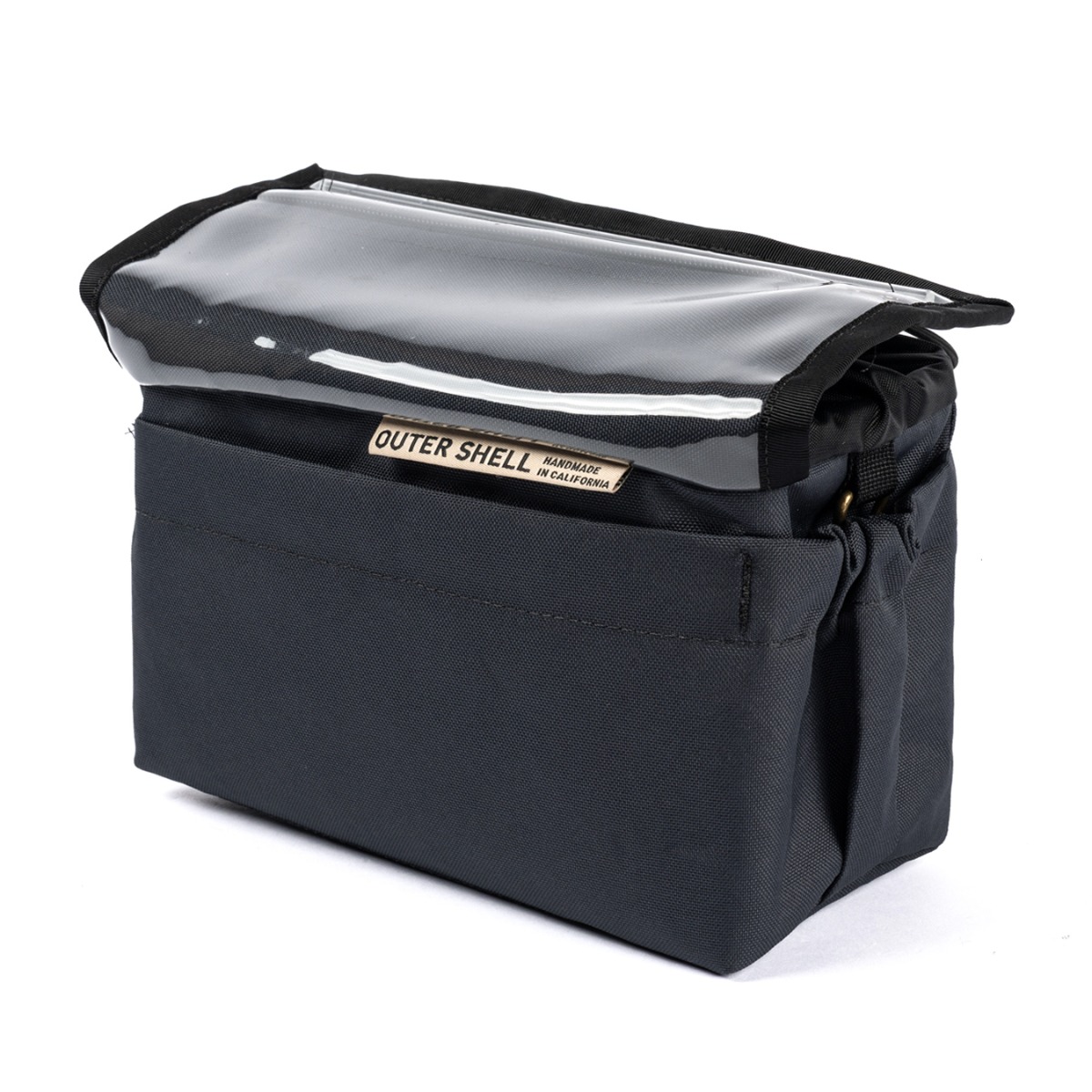*OUTER SHELL ADVENTURE* drawcord handlebar bag (ecopack graphite）
