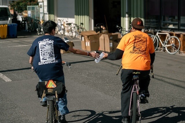 FRANCES CYCLESのステムとSan Francisco RandonneursのTシャツ